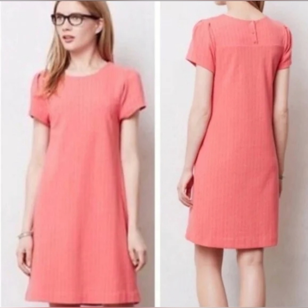 ❤️ ANTHROPOLOGIE MAEVE KNIT PINK DIAMOND TEXTURE DRESS, XS and MEDIUM